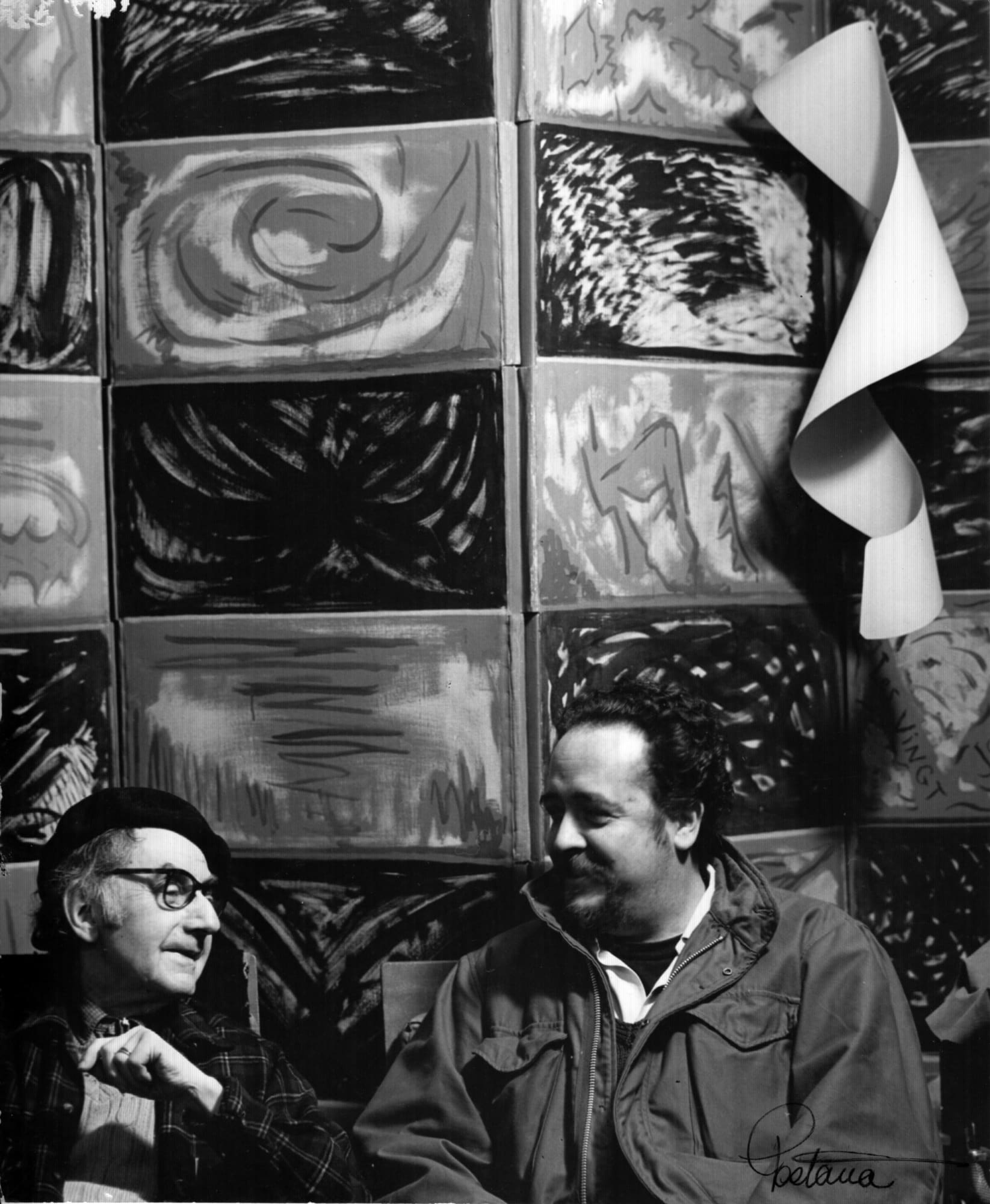 Man Ray and Emilio Rodríguez-Larraín in Man Ray's Studio, Paris, France