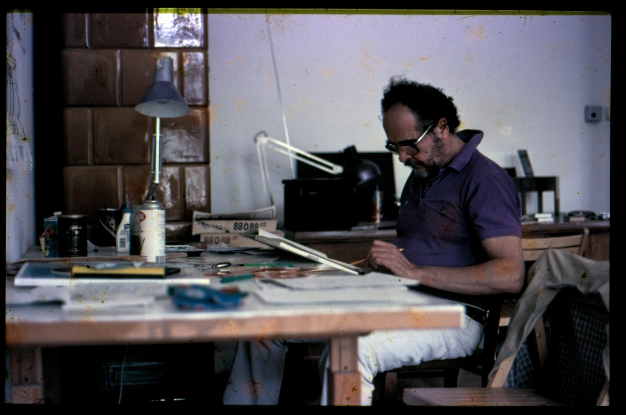 In his Studio, Almenía, Spain