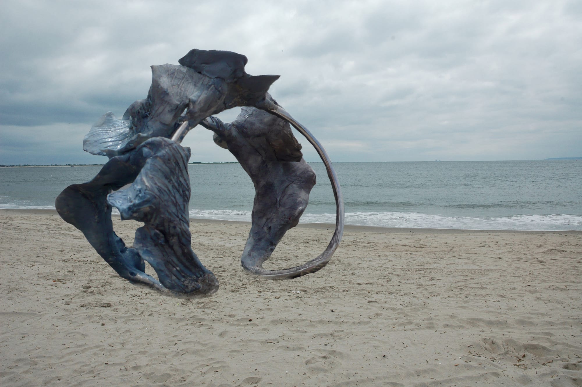 Marcia Grostein, They went for a swim II, 2011, resin and fiber epoxy, 12 ft height