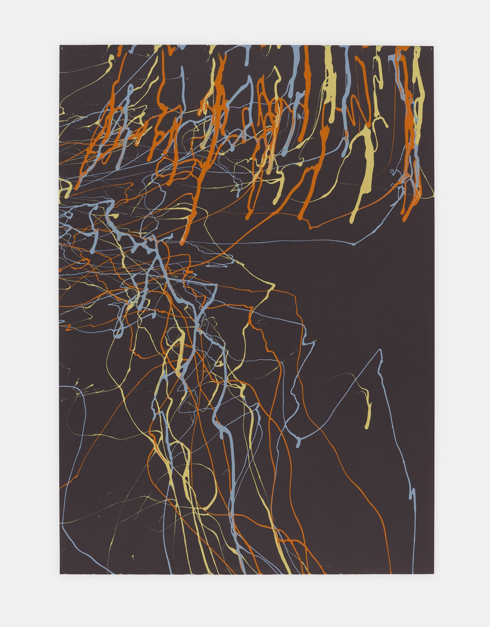 Electric Fan Study: Blue, Yellow and Orange household paint on paper 84 x 59.4cm 2006