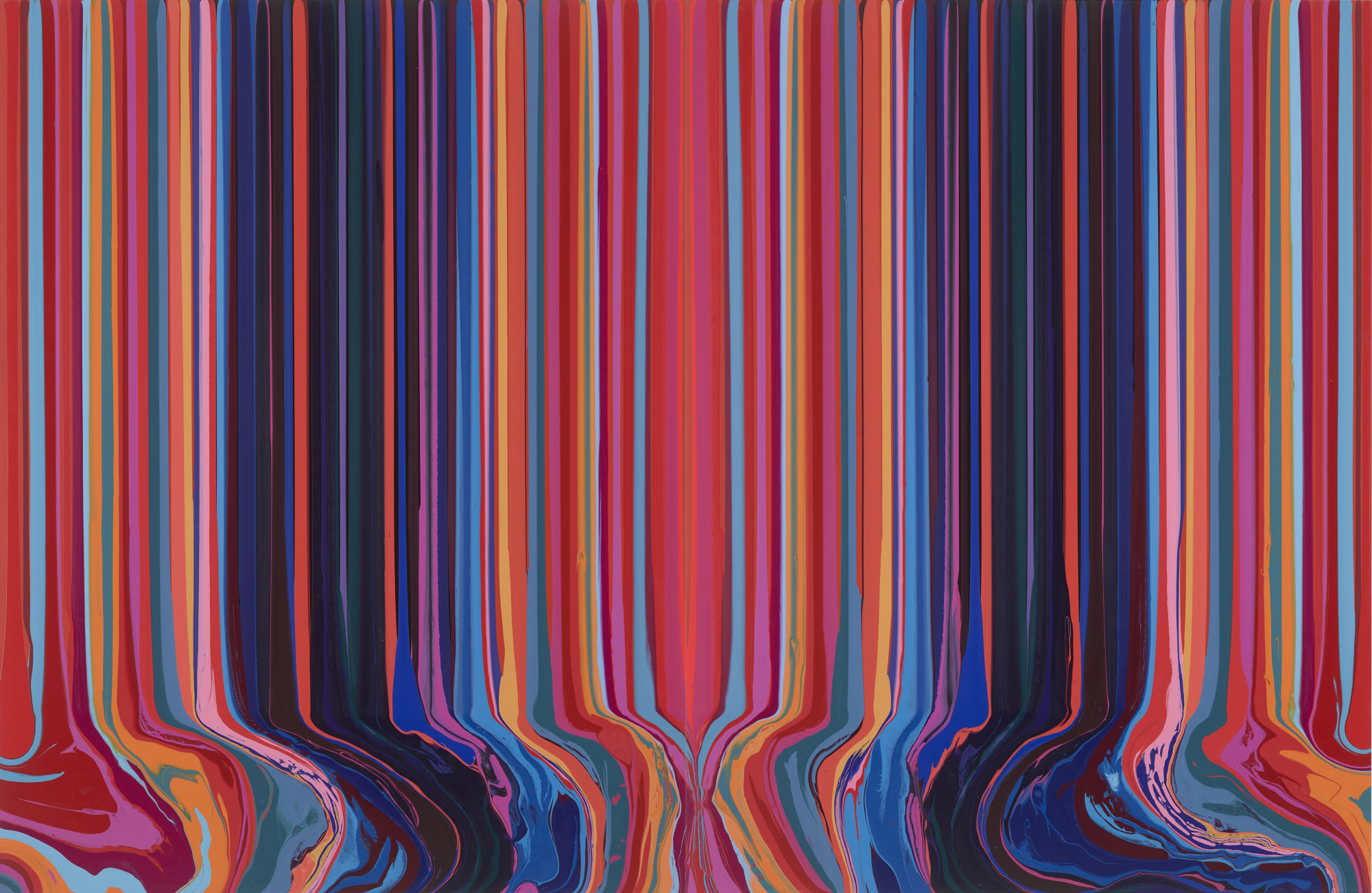 Overture (Study for Todi) Acrylic on aluminium mounted onto aluminium board, 2 panels 103 x 158 cm