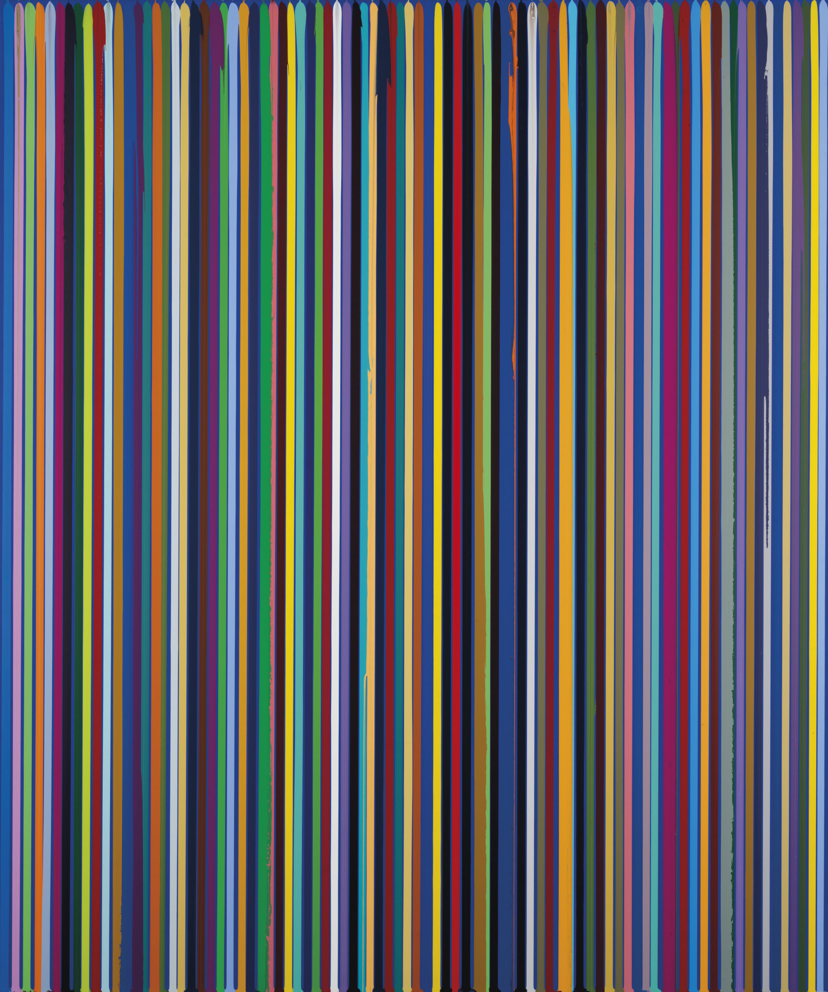 Poured Lines: Dark Cobalt Blue Study, 2007