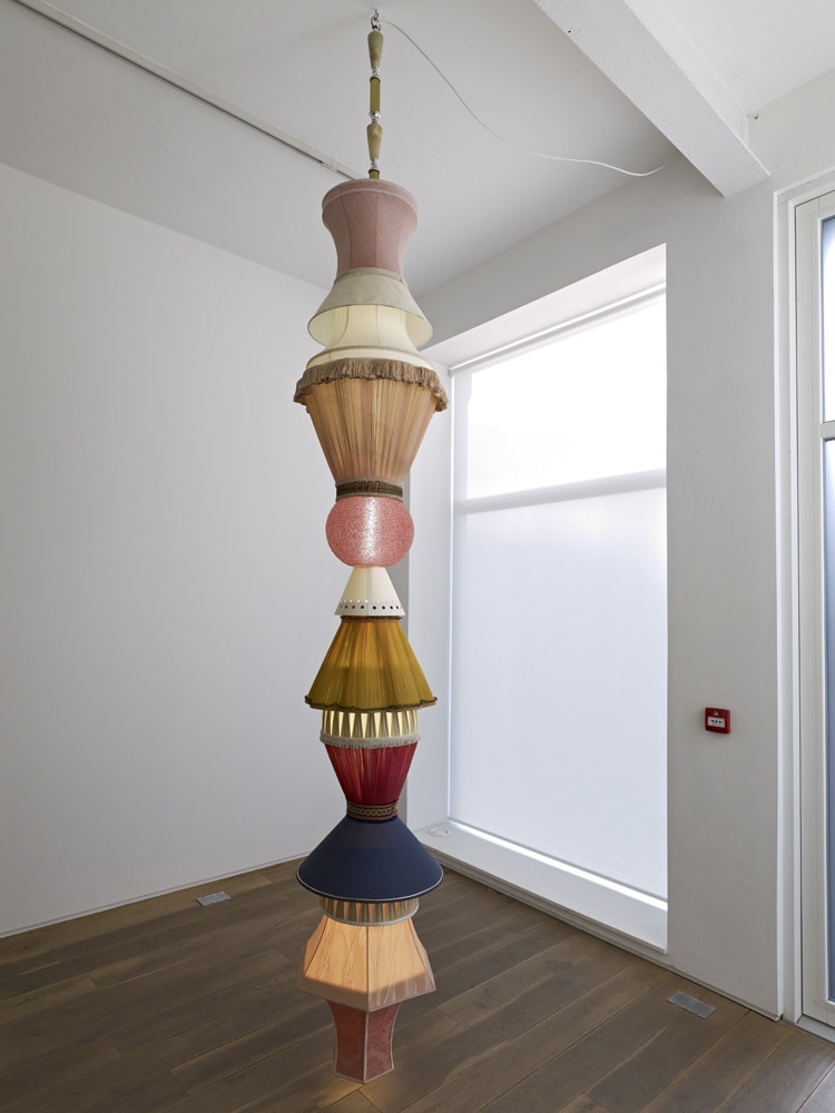 Barbara Anne 2012 lampshades, flourescent tubing