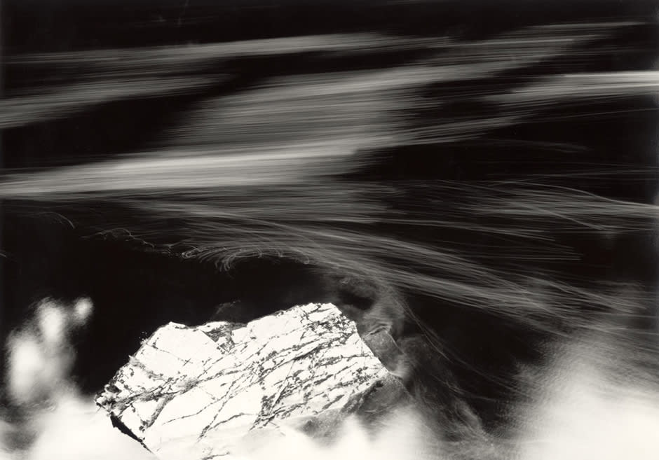 Diamond Rock - The River Findhorn The Findhorn Gorge, Morayshire, Scotland, 1997/2014 silver gelatin print, hand toned and printed by the artist, edition of 4 70 x 100 cm (print size) 108 x 145 cm (framed size)