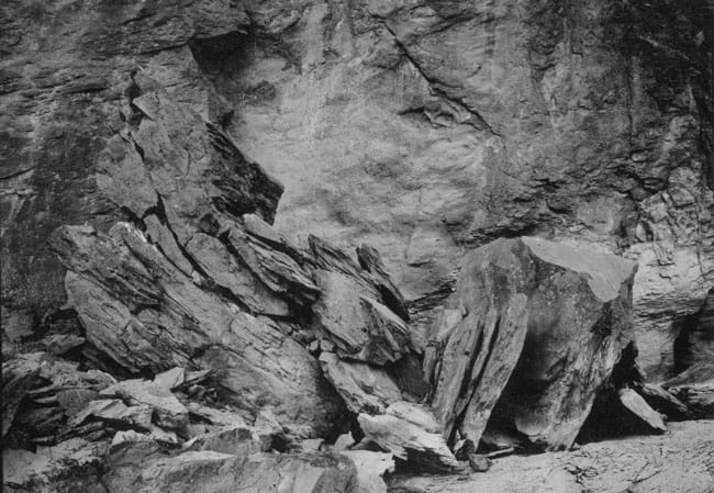 Broken Boulder in the Late Afternoon Sun (Remembering Timothy O'Sullivan) Along the Snake River, Pillar Falls Canyon, Jerome Co. Idaho, USA 2003-2004 silver gelatin print, hand toned & printed by the artist in an edition of 3 43cm x 60cm (image size)