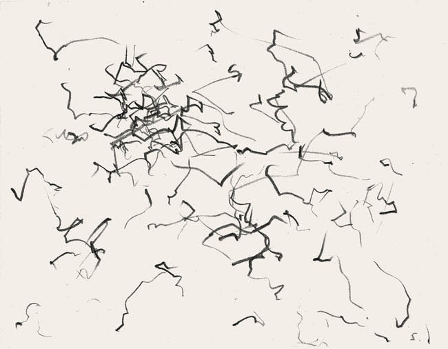 Rhythms II New York, 1954 graphite on paper 8.5 x 11" paper size