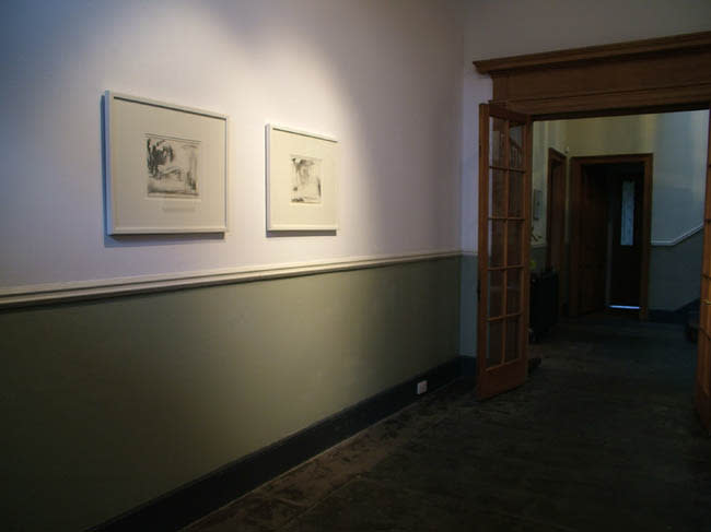 Landscape III & V 1971 charcoal on paper 9 x 11" each, paper size