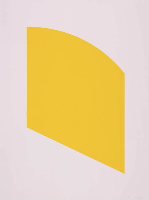 Yellow 2004 1 colour lithograph, signed and numbered edition of 50 48 x 36