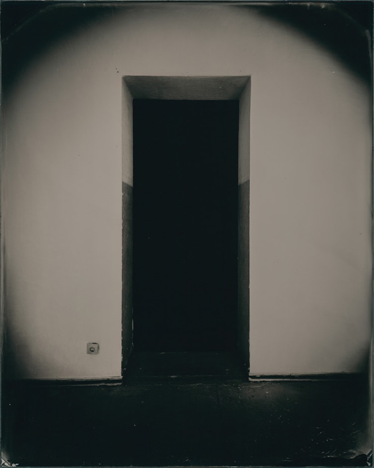 The echo chamber 2015 Ambrotype, 1 of 2 plates made 25 x 20 cm (plate size); 44.8 x 33.8 cm (framed size)