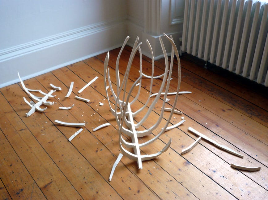 Carcasses 2001-2007 Found wood, hot glue, screws and vinyl emulsion Dimensions variable