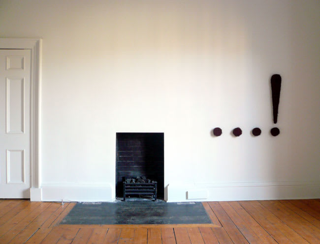 Untitled (Dat-Dat-Dat-Dah) 2007 rubberized horsehair, wood and spraypaint 96.5 x 105.4 x 5.1 cm (five parts)