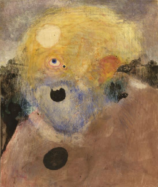 Wilderness Cyclops egg tempura on board 22.5 x 18 cm