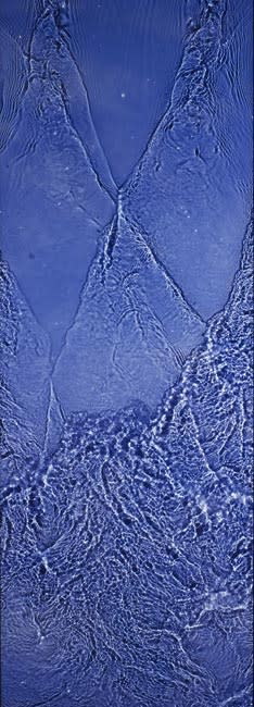 Recycling Lucifer's Fall 2008 unique dye destruction print, dry-mounted onto aluminium 174.6 x 67.5 cm (framed) / 166 x 59 cm (print size)