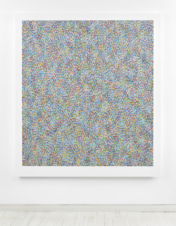 Binary Rhythm (VIII) 2014-2015 oil and wax on wood 189.5 x 169 cm