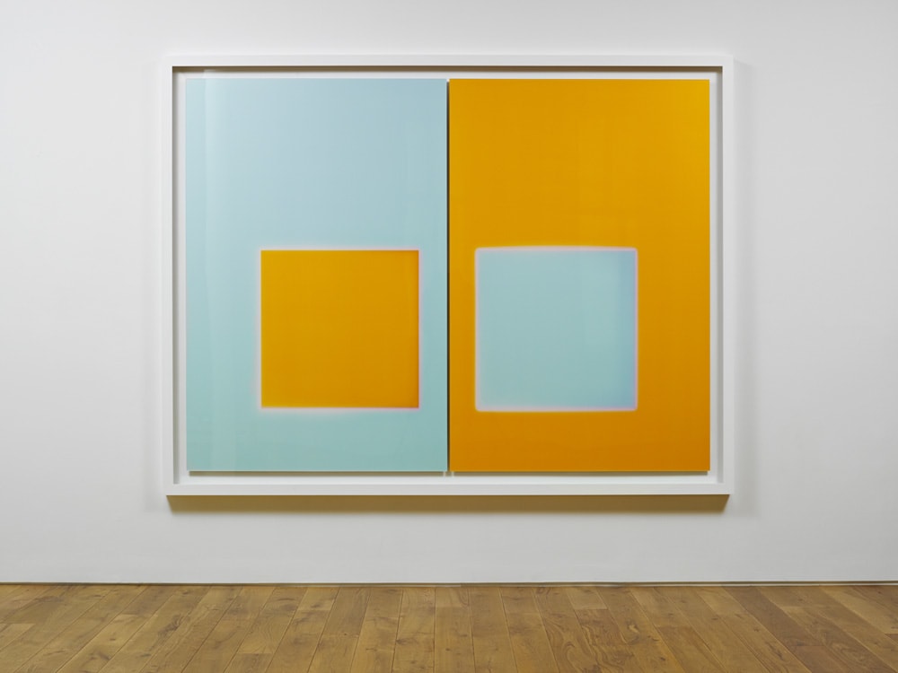 Orange Aqua. Late Summer 2009 light, water, Lamda Print (two panels) 204.1 x 266.7 cm framed