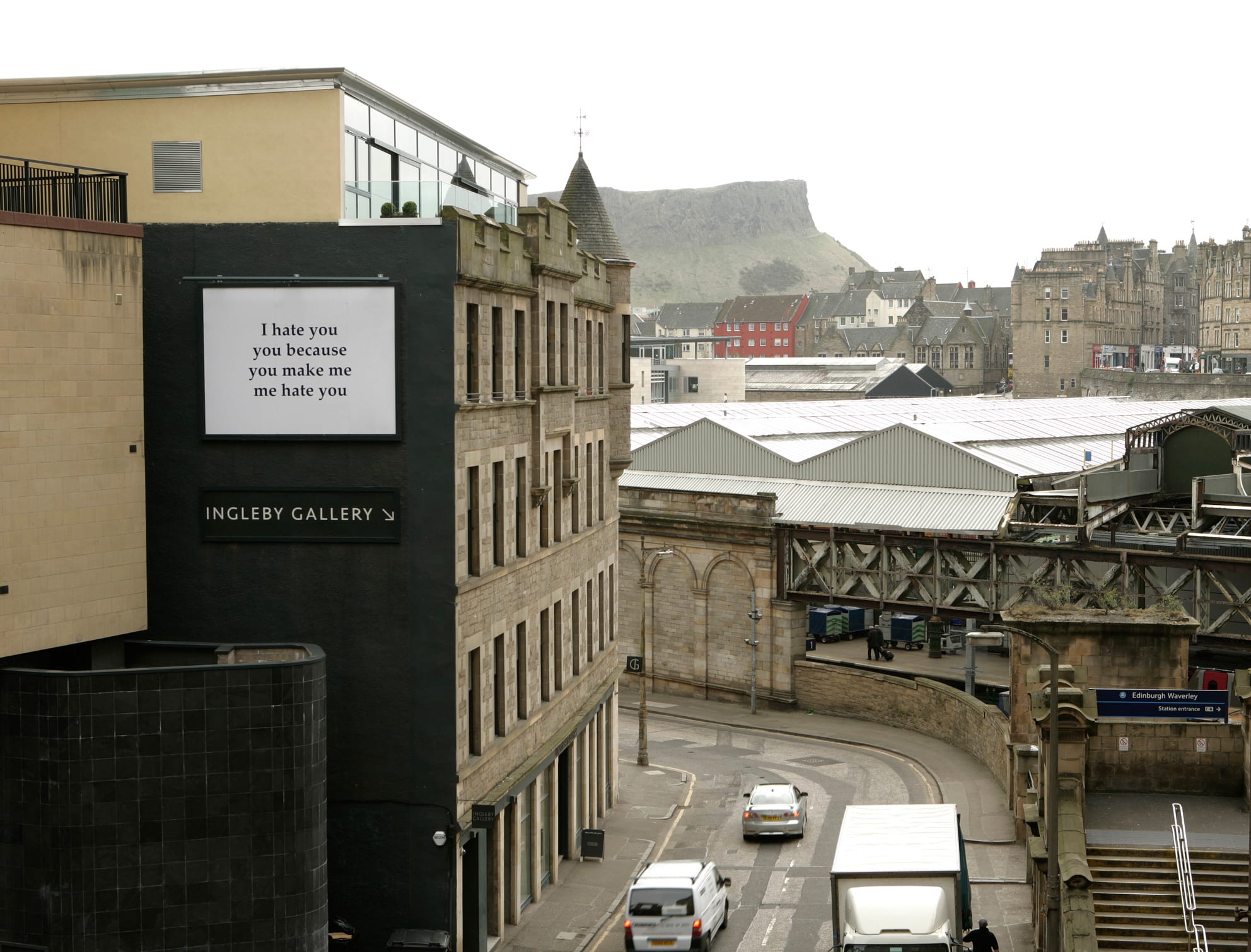 I Hate You 2010 installation view, April 2010 13.3ft x 10ft billboard installation