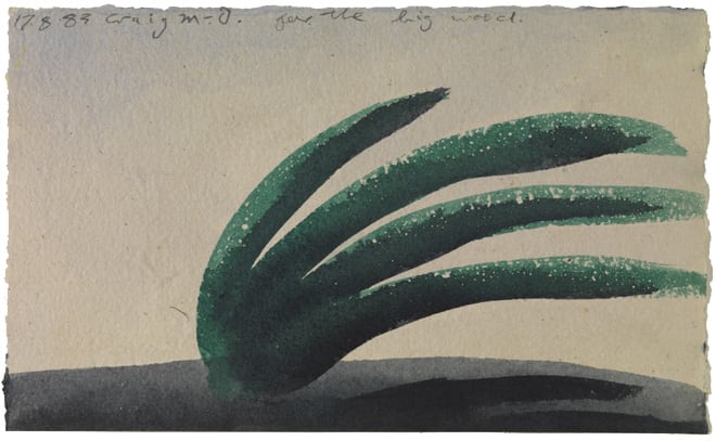 For the Big Wood 1983 watercolour on paper