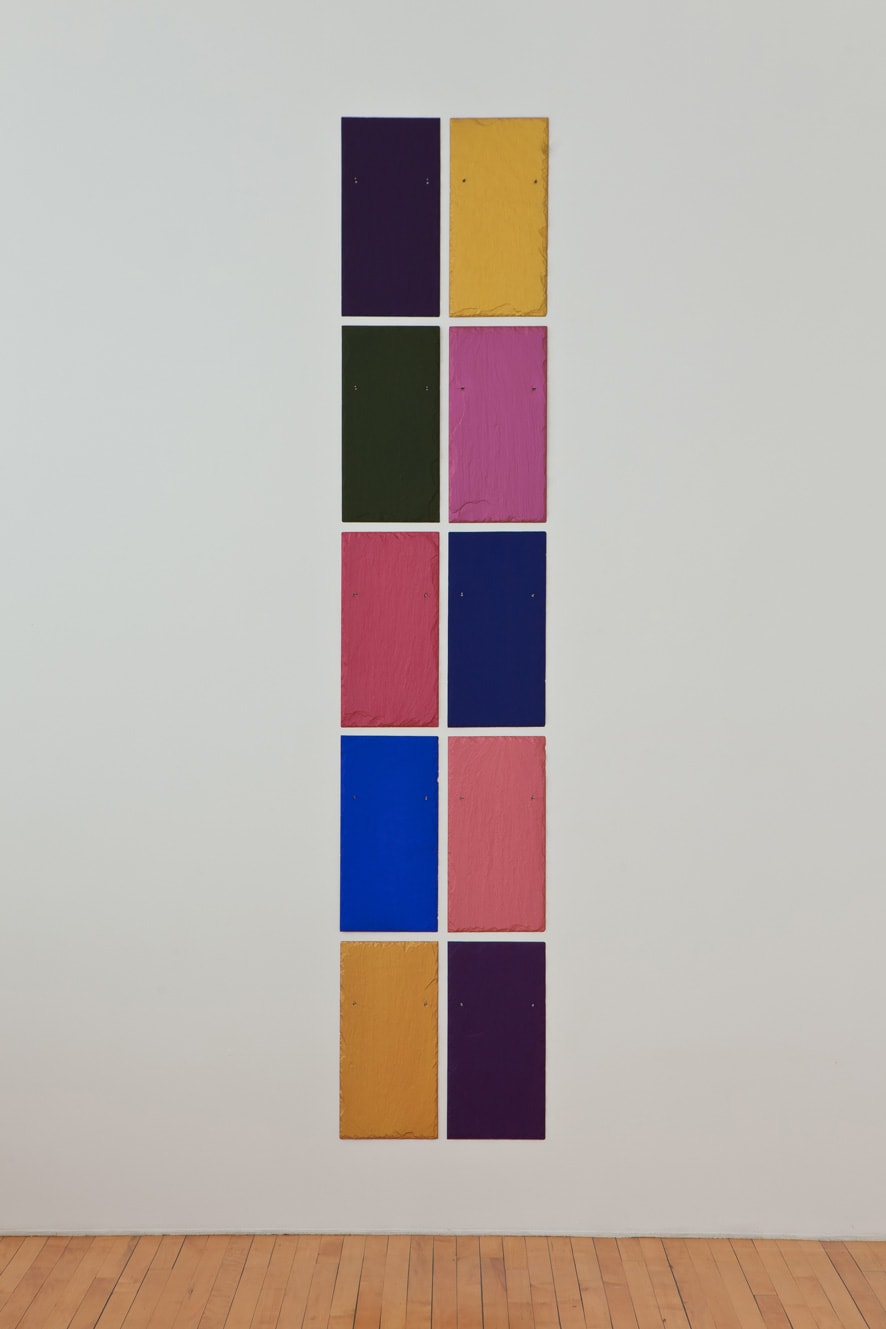 Edinburgh Totem 2010 tempera on 10 slate tiles 55.9 x 27.9 cm each; 264.2 x 63.5 cm overall