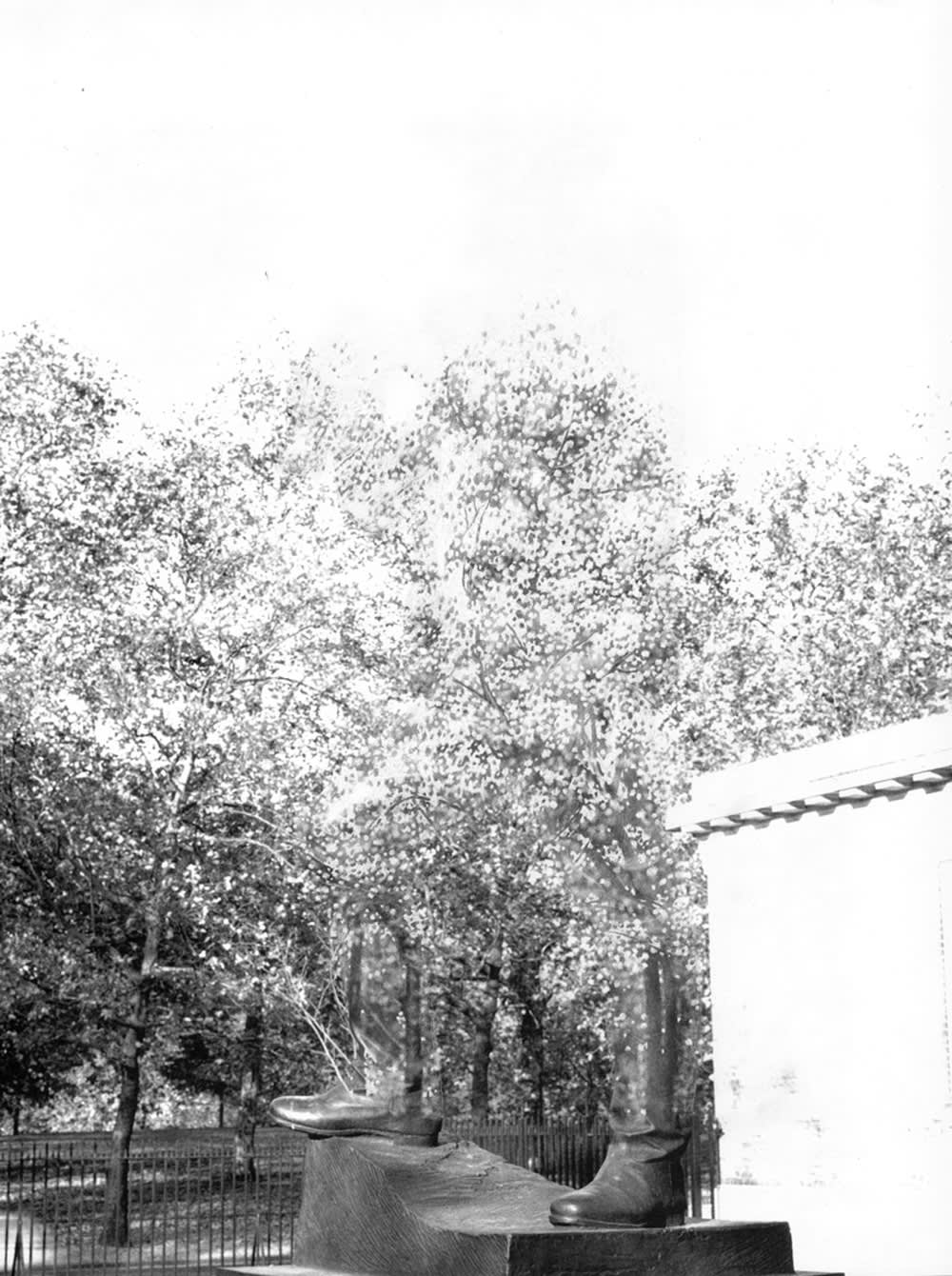 Untitled 2011 partially erased book page