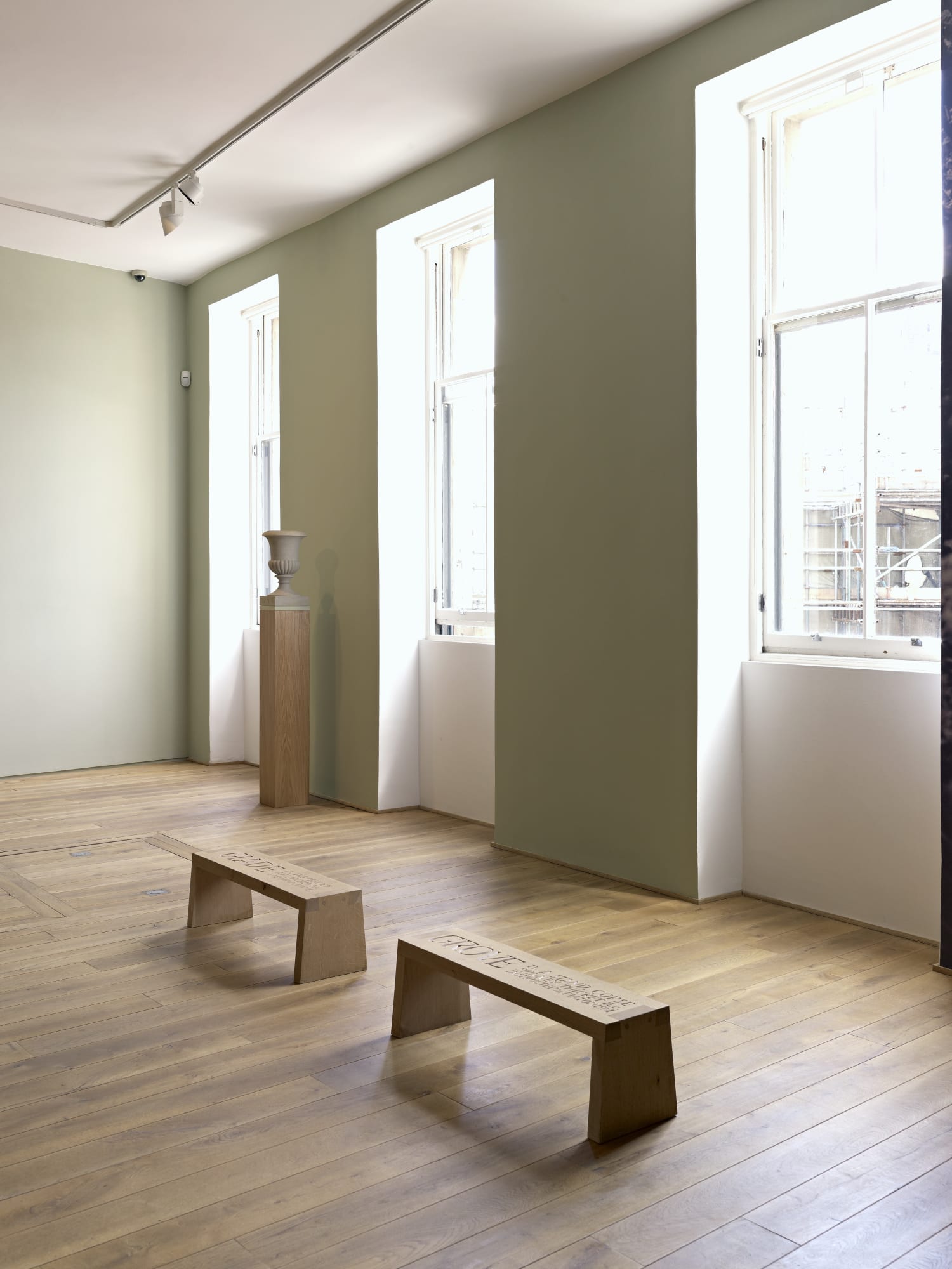 Installation view, Ian Hamilton Finlay - Twilight Remembers, Ingleby, Edinburgh, 2 August - 27 October 2012.