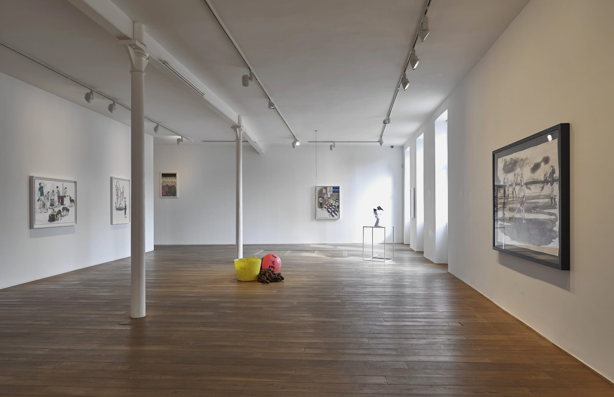 Installation view, Charles Avery: The People and Things of Onomatopoeia, Ingleby, Edinburgh, 28 July - 3 October 2015.