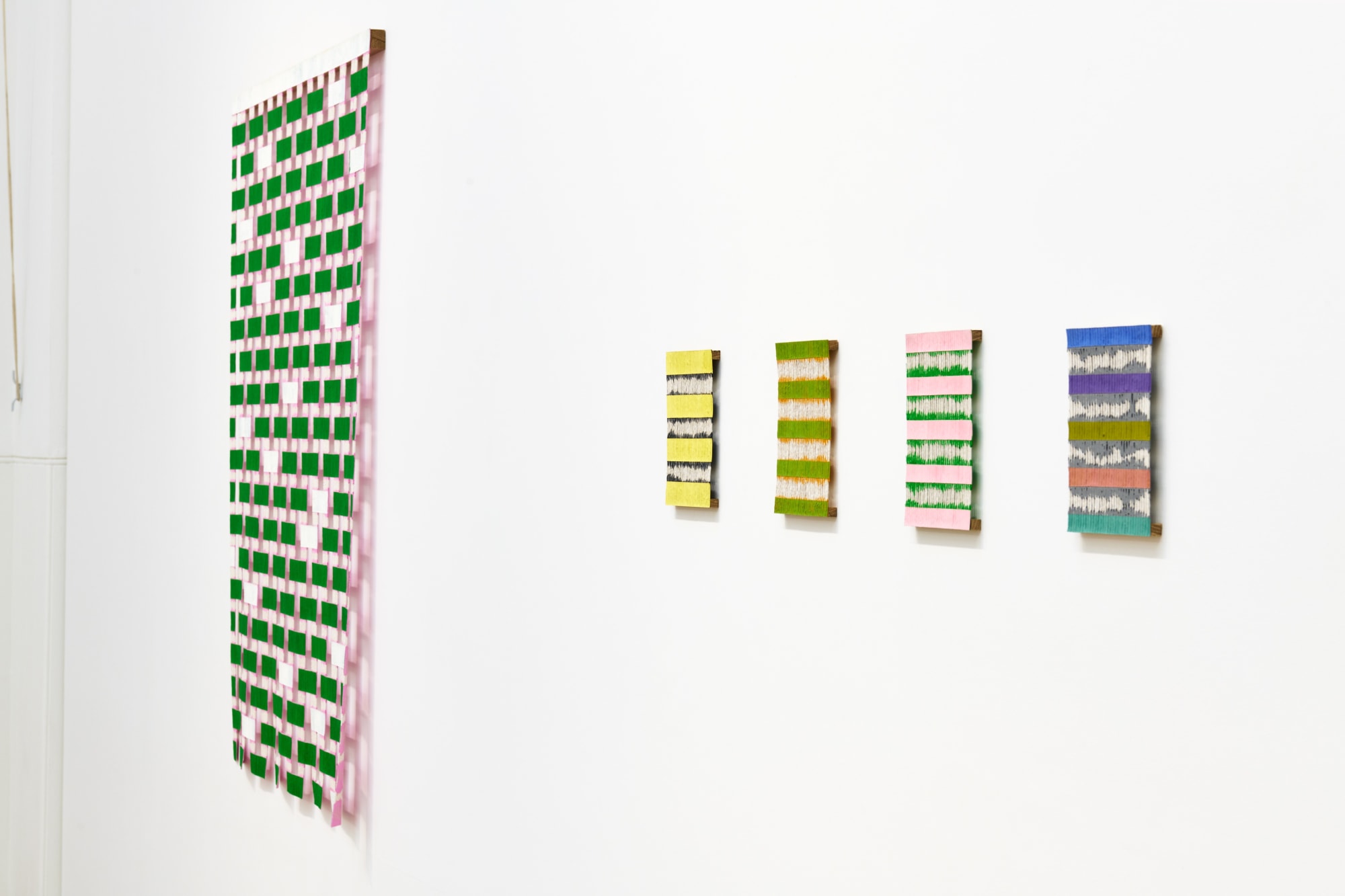 Installation views of Brandon Logan's solo exhibition, Dog Rose, Ingleby, Edinburgh. Photographs: John McKenzie.