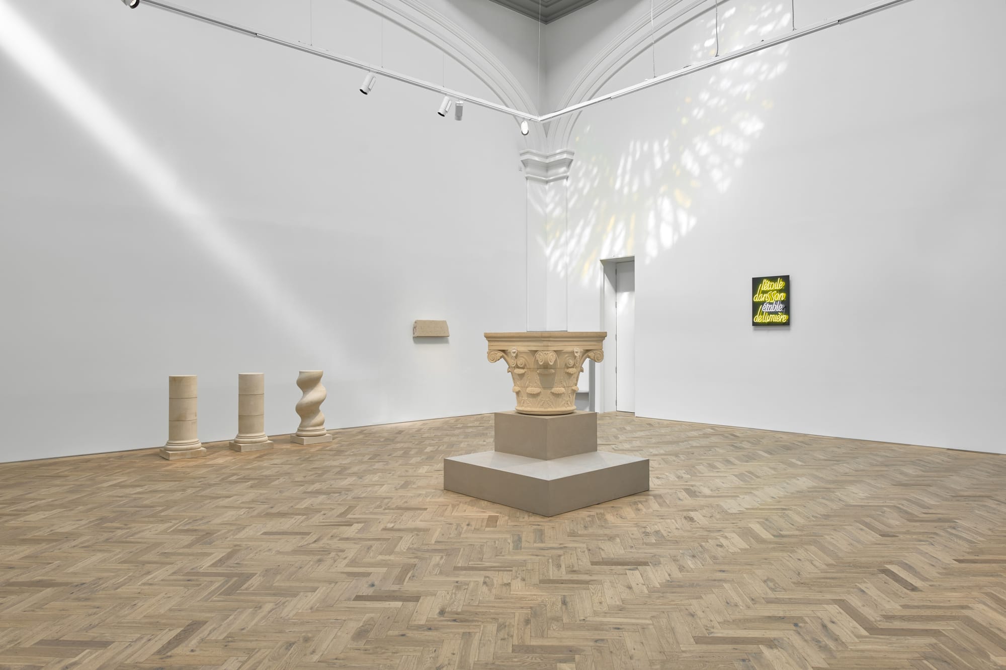 Installation view, Ian Hamilton Finlay | Fragments, 2025, Ingleby, Edinburgh. Photograph: John McKenzie.