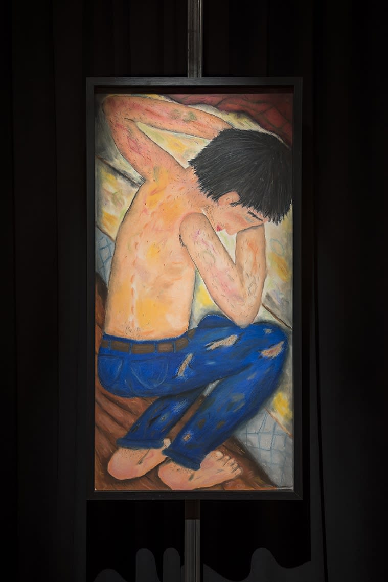 Installation view of the exhibition En Su Rodilla Un Polvo Cobrizo by Ulises Mazzucca at Isabel Croxatto Galería. Santiago, May 2019. Credit: Sebastián González, courtesy of Isabel Croxatto Galería.