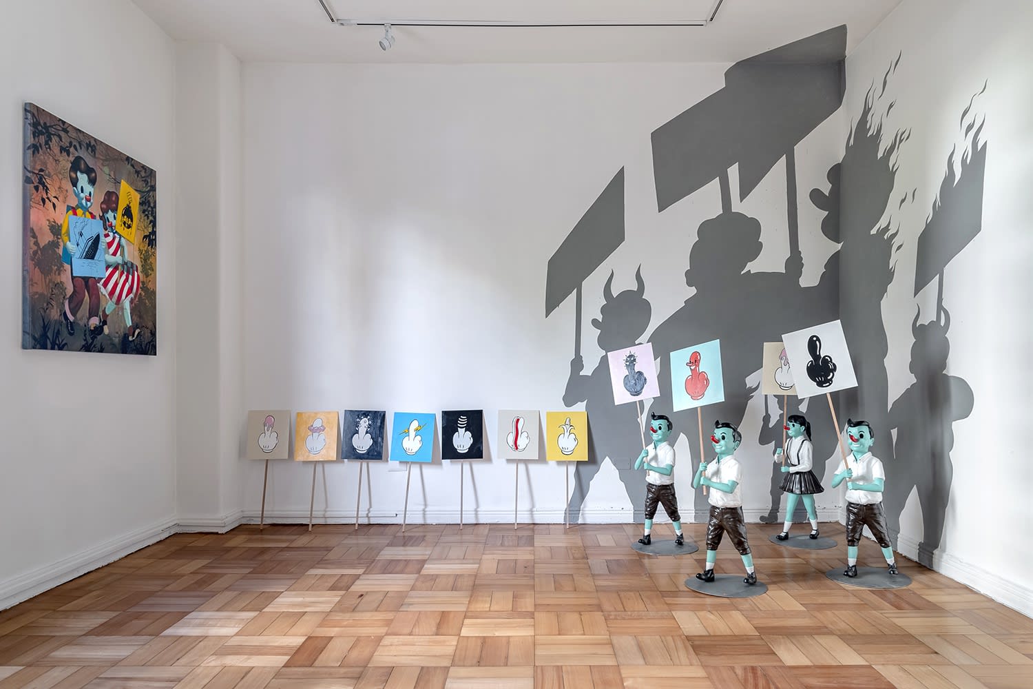 Installation view of The Invisible Cage by Víctor Castillo at Isabel Croxatto Galería. November, 2018. Credit: Sebastián González, courtesy of Isabel Croxatto Galería.