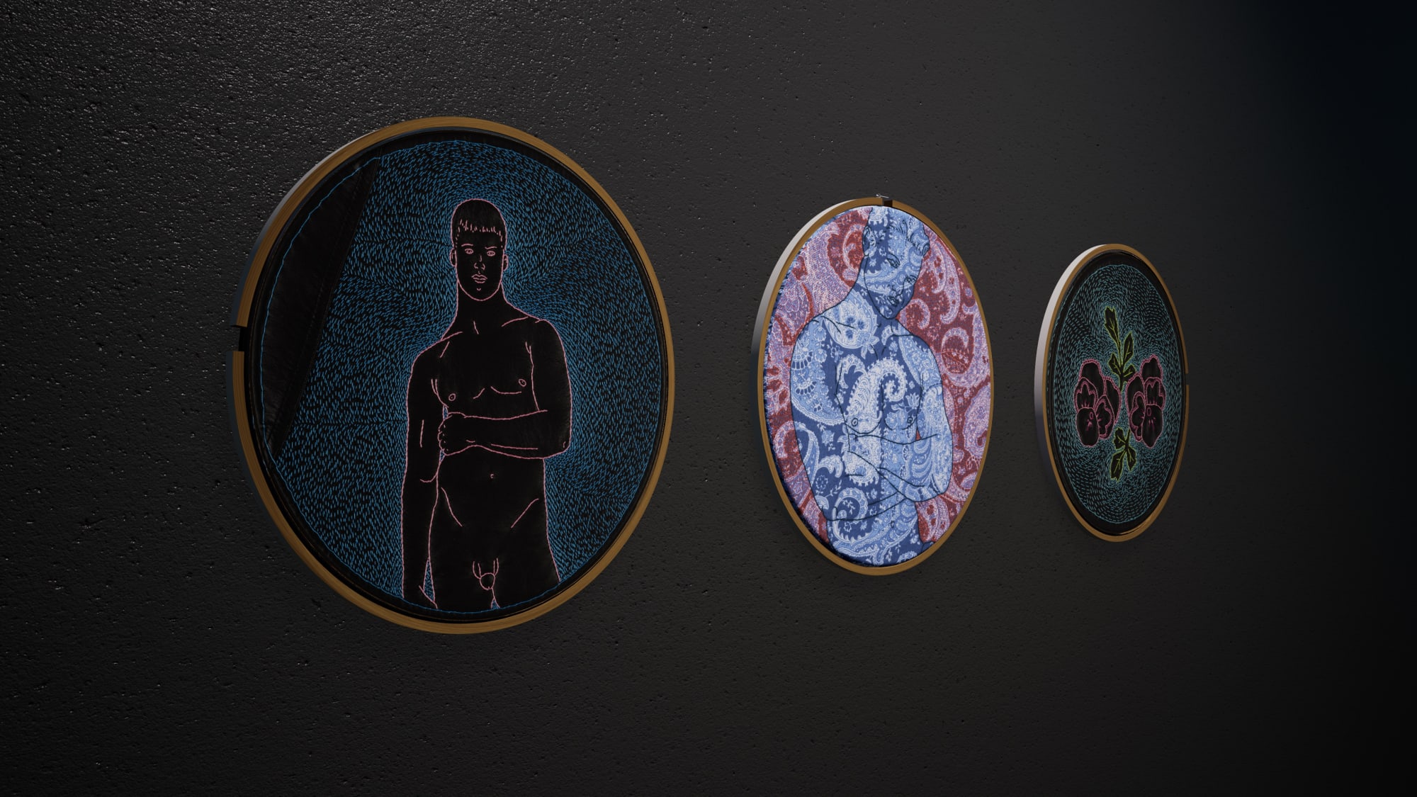 Virtual installation view of CUIR | Curated by Chiachio & Giannone.