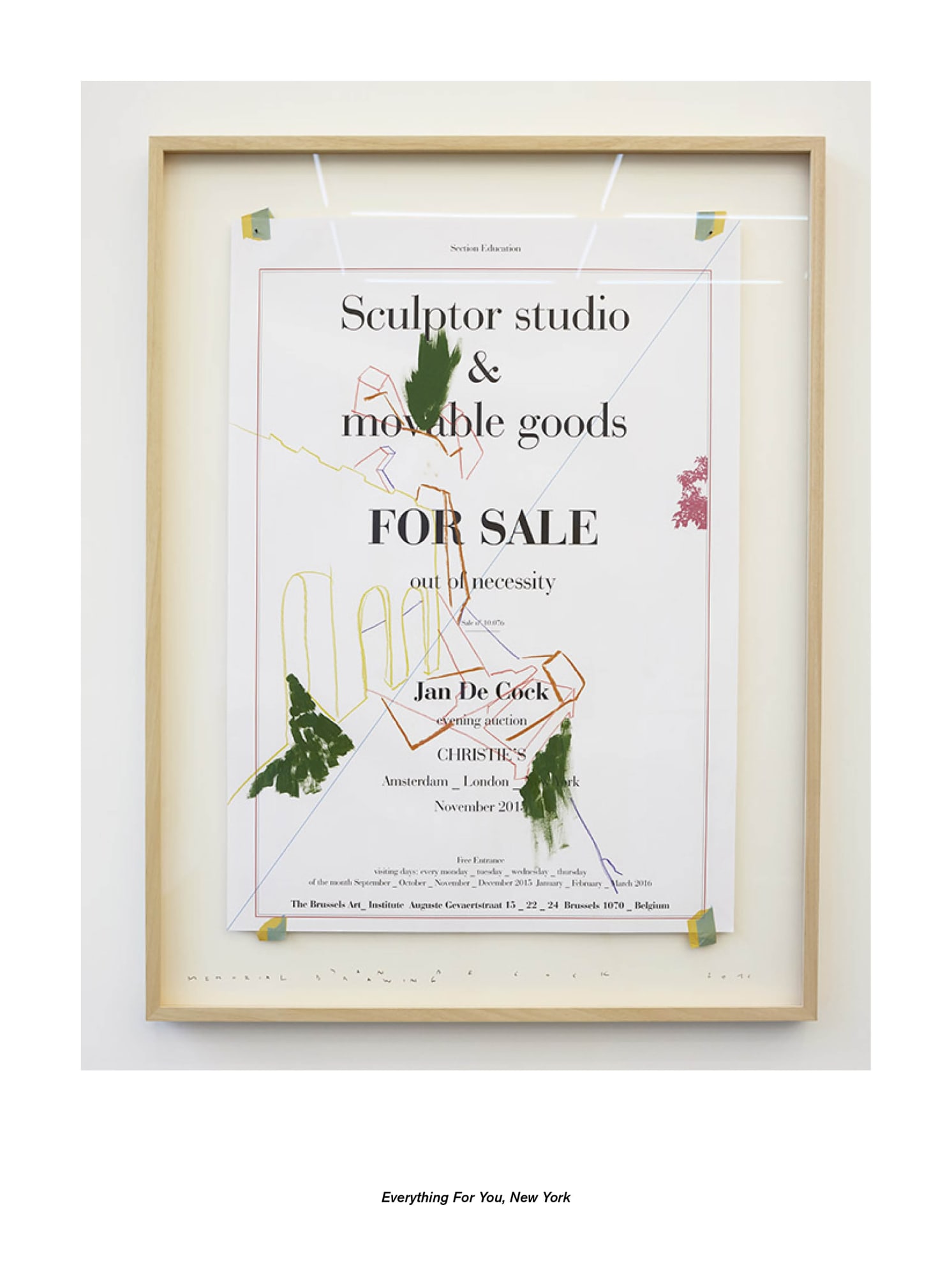 Jan De Cock Exhibition Everything For You, New York