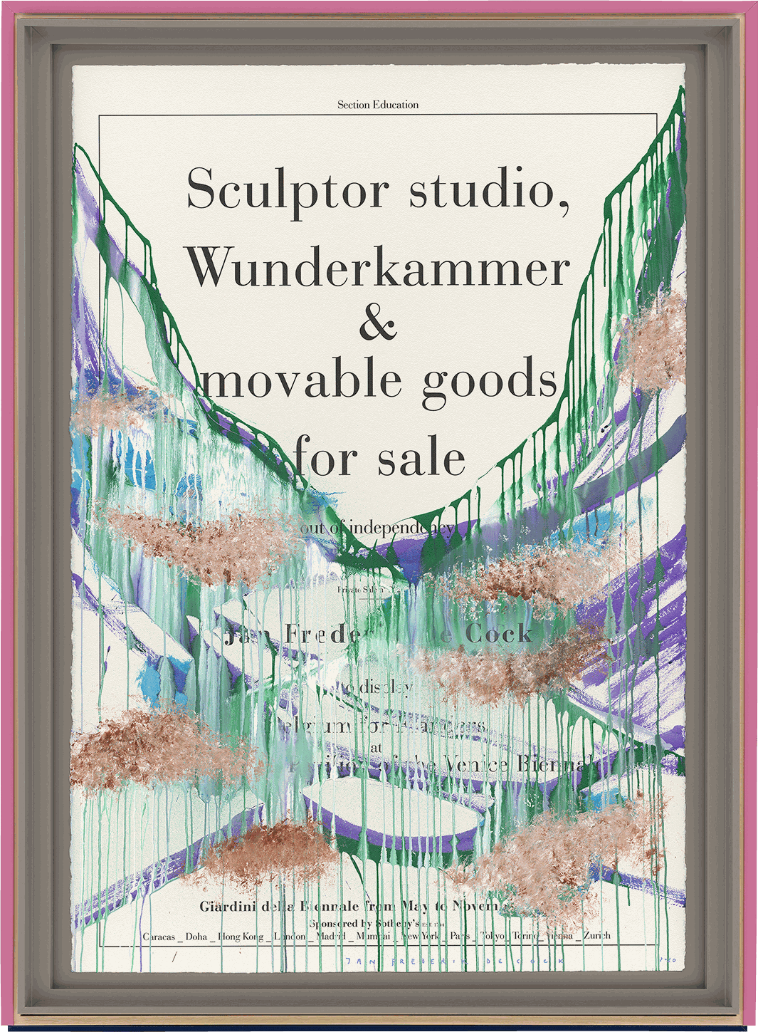 Sculptor Studio, Wunderkammer & movable goods for sale out of independency.