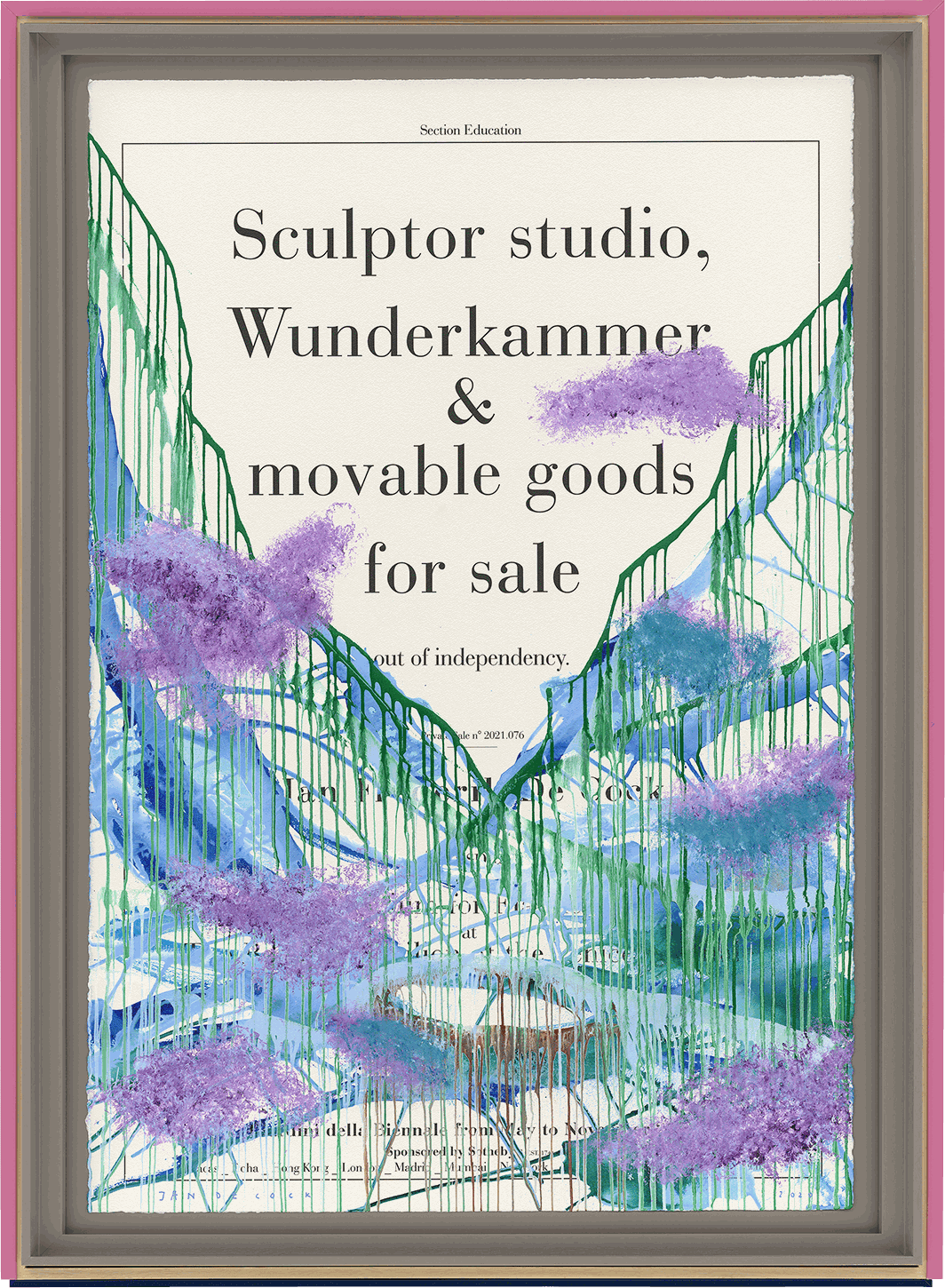 Sculptor Studio, Wunderkammer & movable goods for sale out of independency.