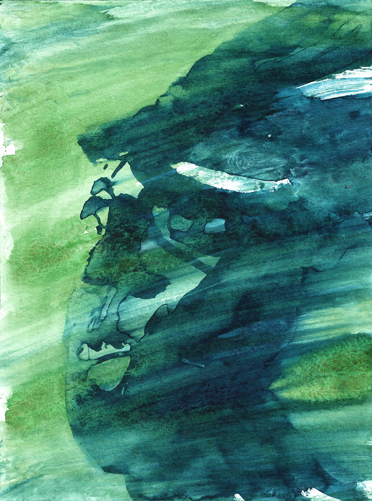 Jan De Cock painting self portrait with headwind