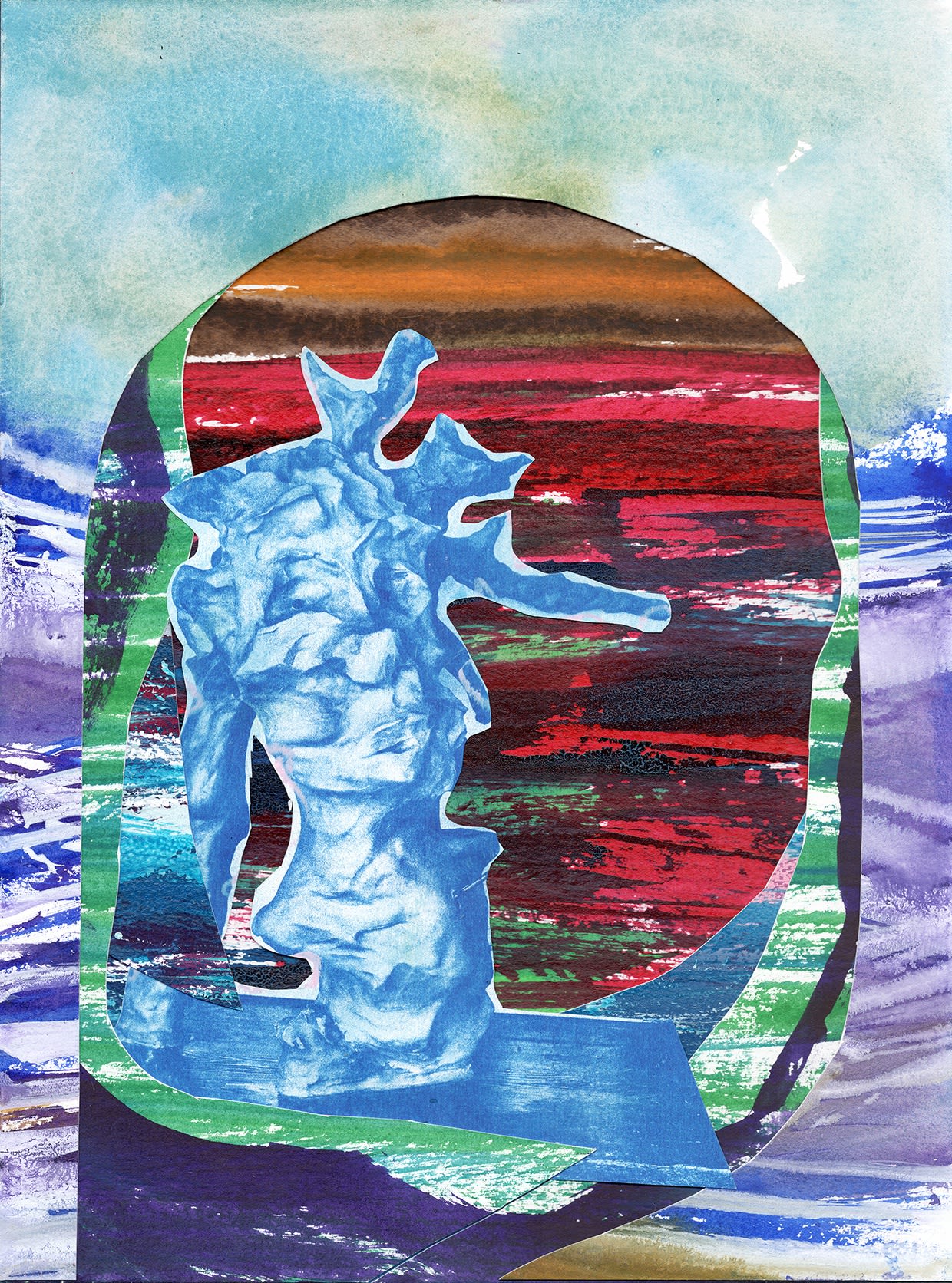 Jan Frederik De Cock Collage Raft of the Evening Land