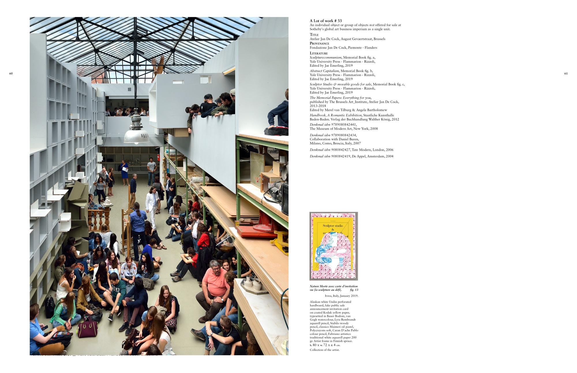 Jan De Cock Art Advisory Bruges Sothebys Sculptor Studio Venice