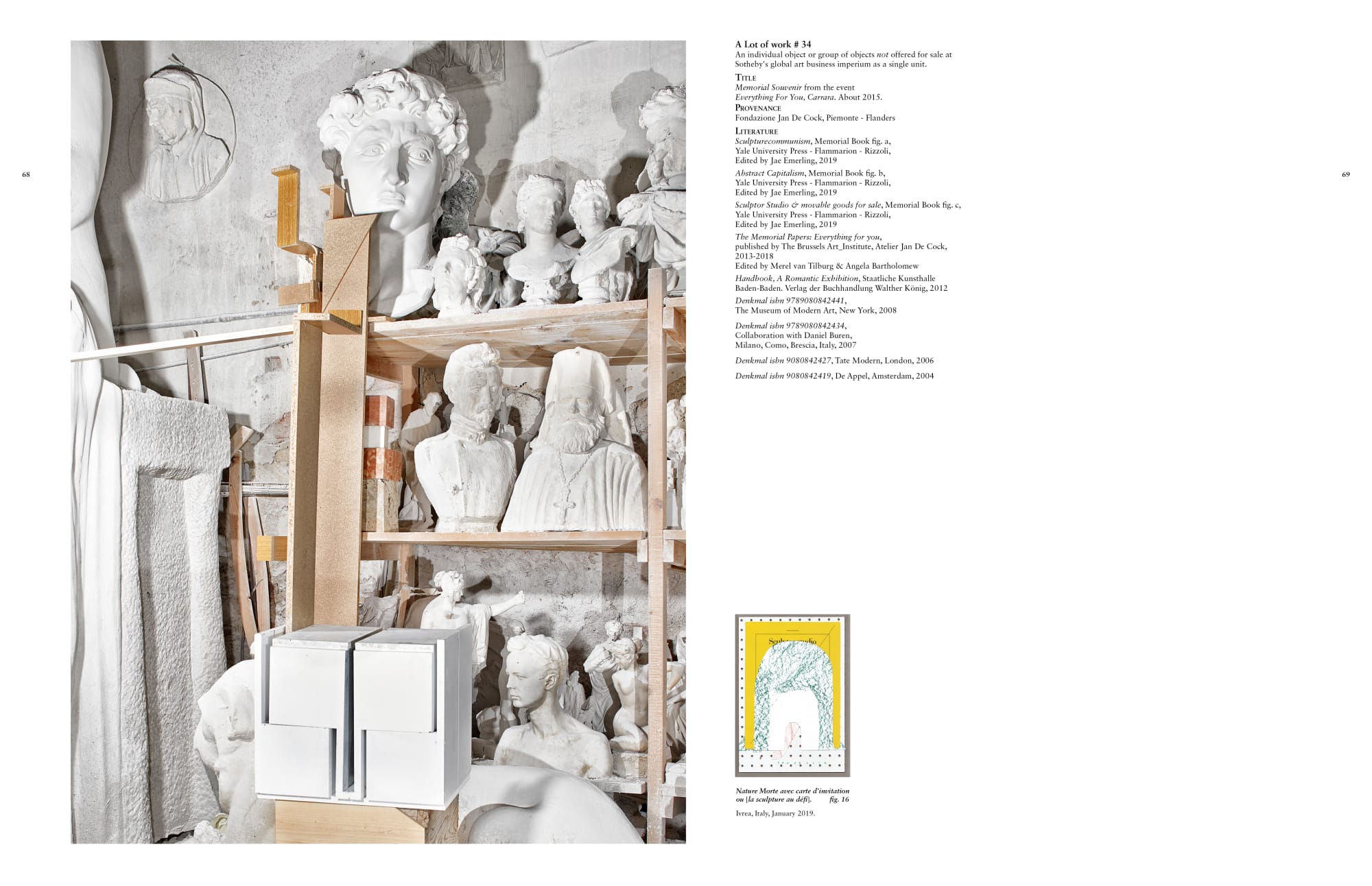 Jan De Cock Art Advisory Bruges Sothebys Sculptor Studio Venice