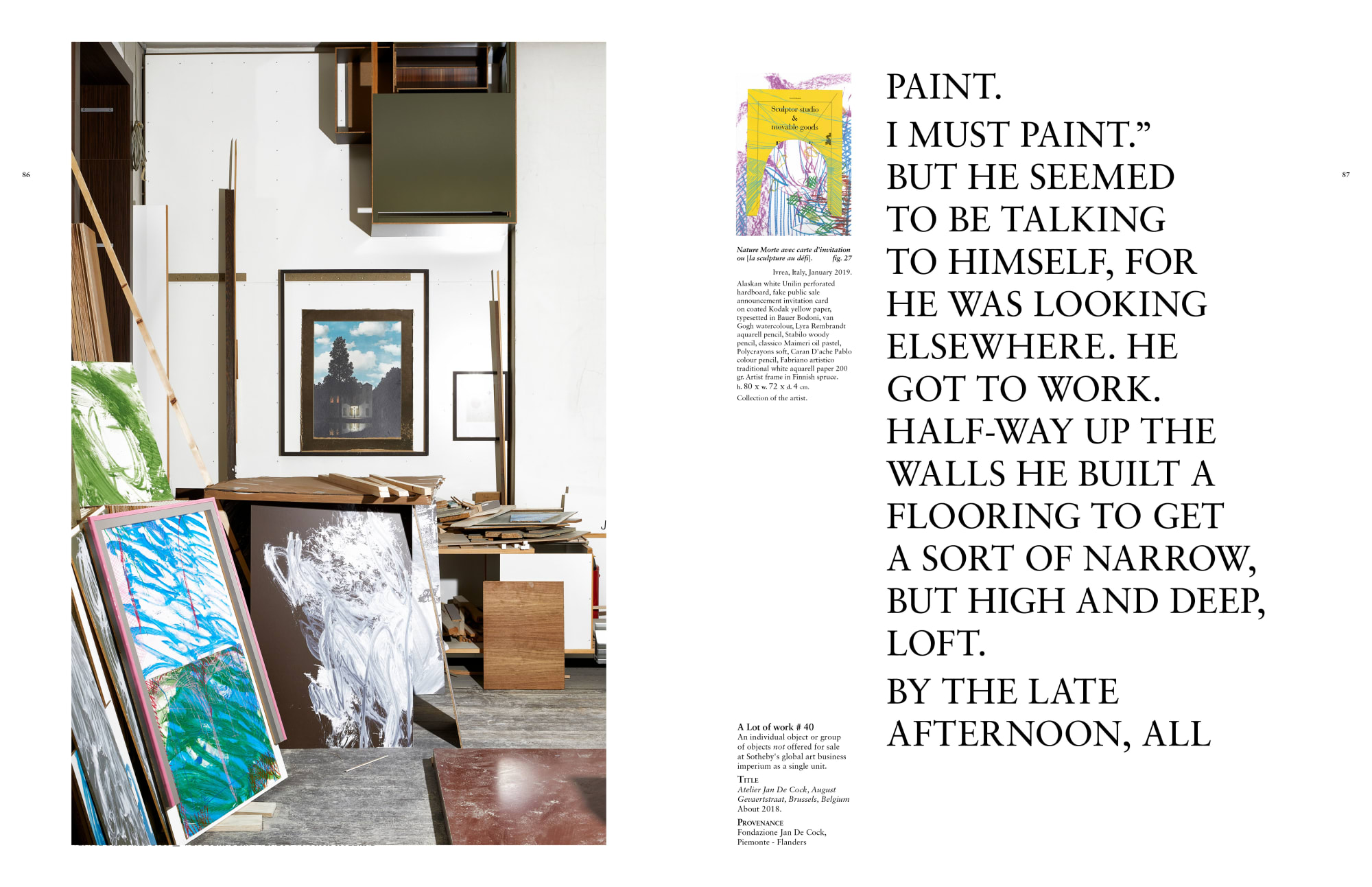 Jan De Cock Art Advisory Bruges Sothebys Sculptor Studio Venice