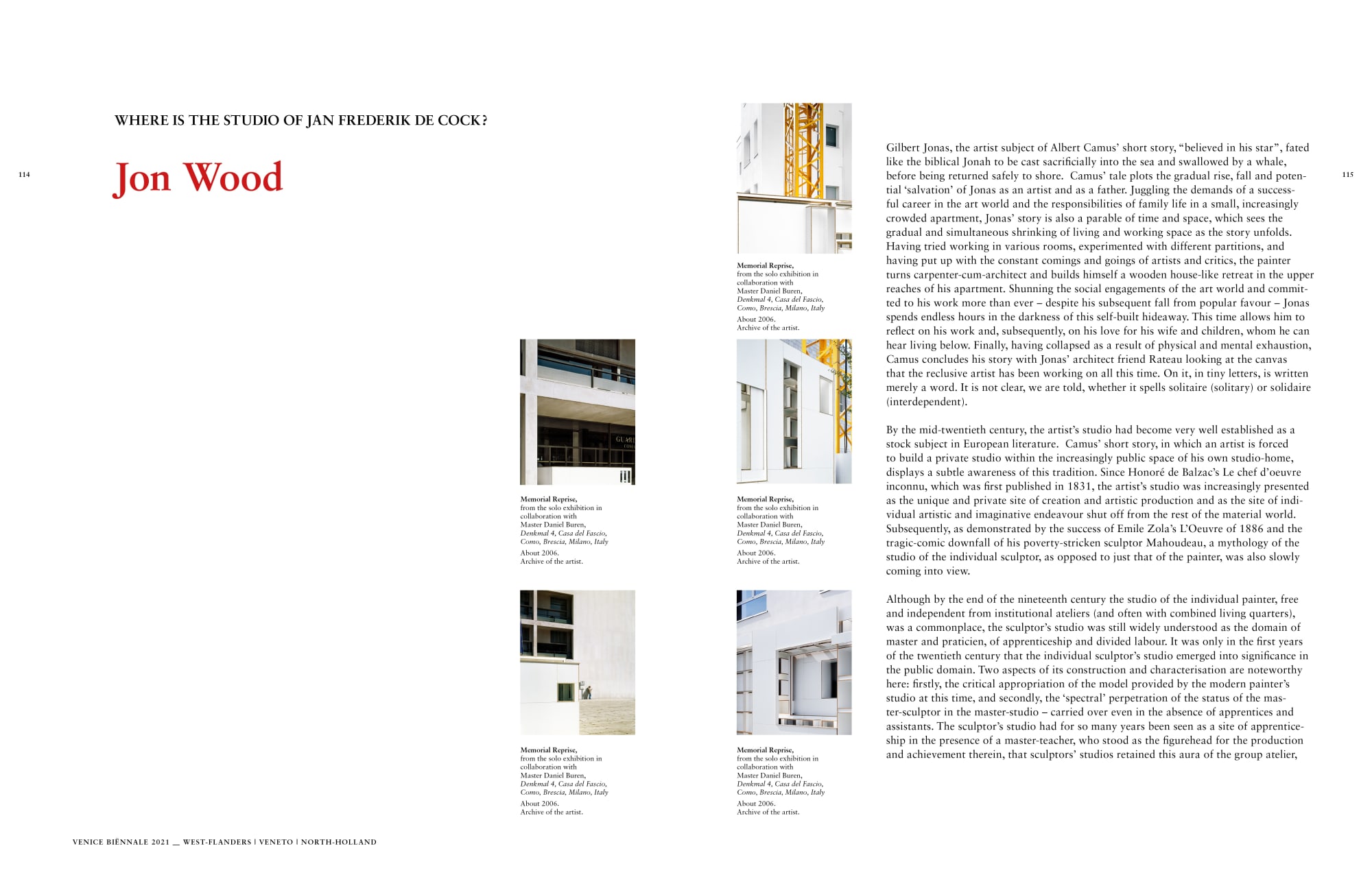 Jan De Cock Art Advisory Bruges Sothebys Sculptor Studio Venice