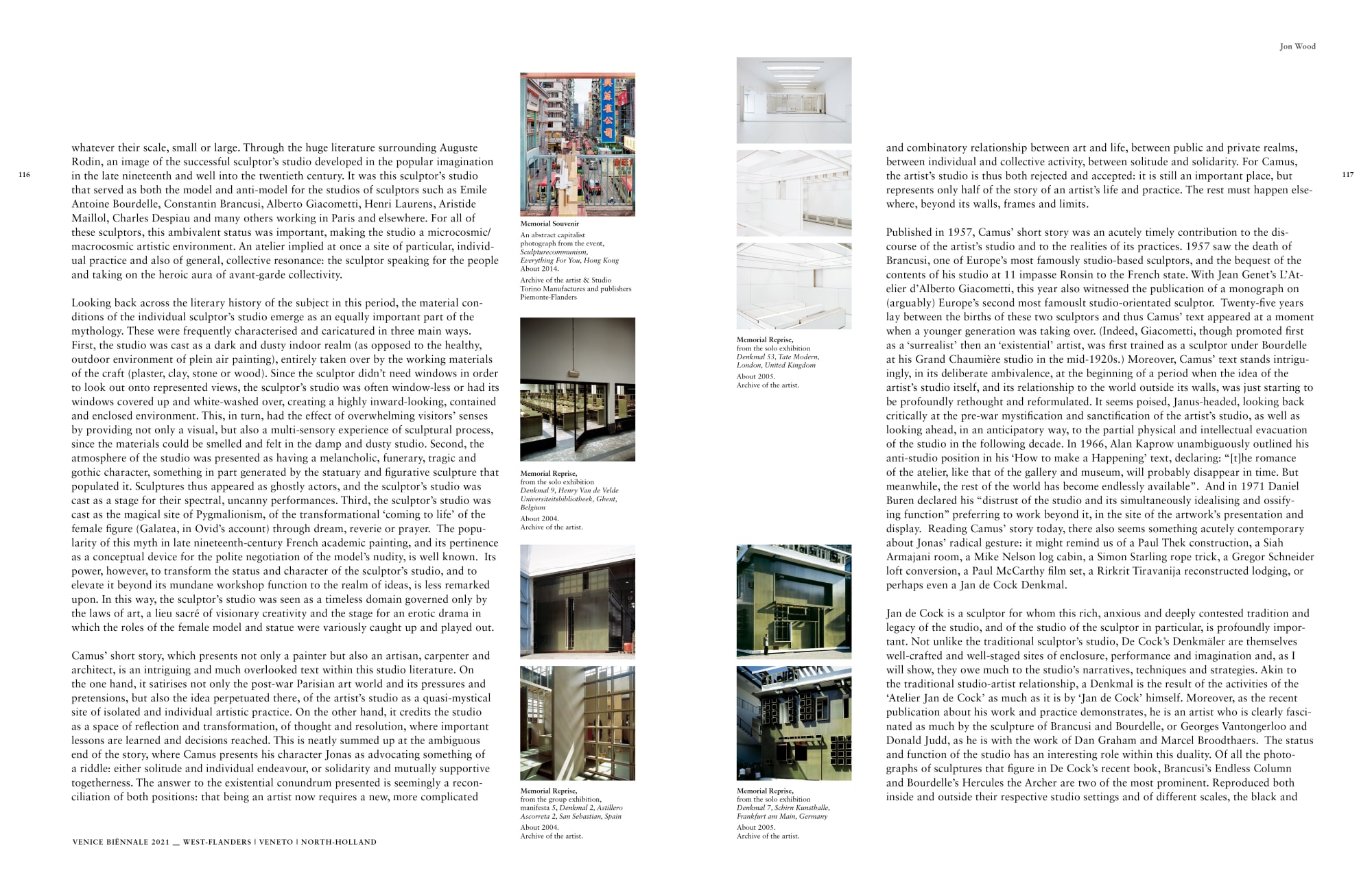 Jan De Cock Art Advisory Bruges Sothebys Sculptor Studio Venice