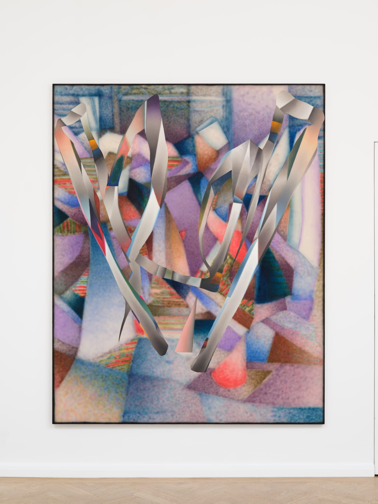 Ninety three, 2023 Signed C. Landon 2023 Oil and acrylic spray on canvas 200cm x 160cm