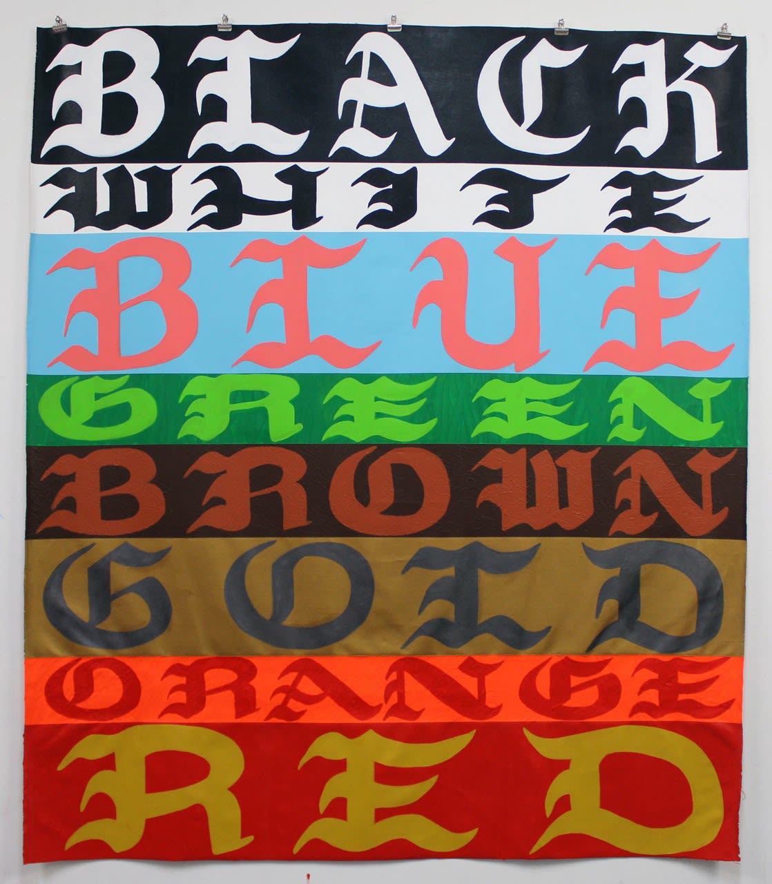 Esteban Ramón Pérez Color Coded, 2016 acrylic on unstretched canvas 72 x 60 in.