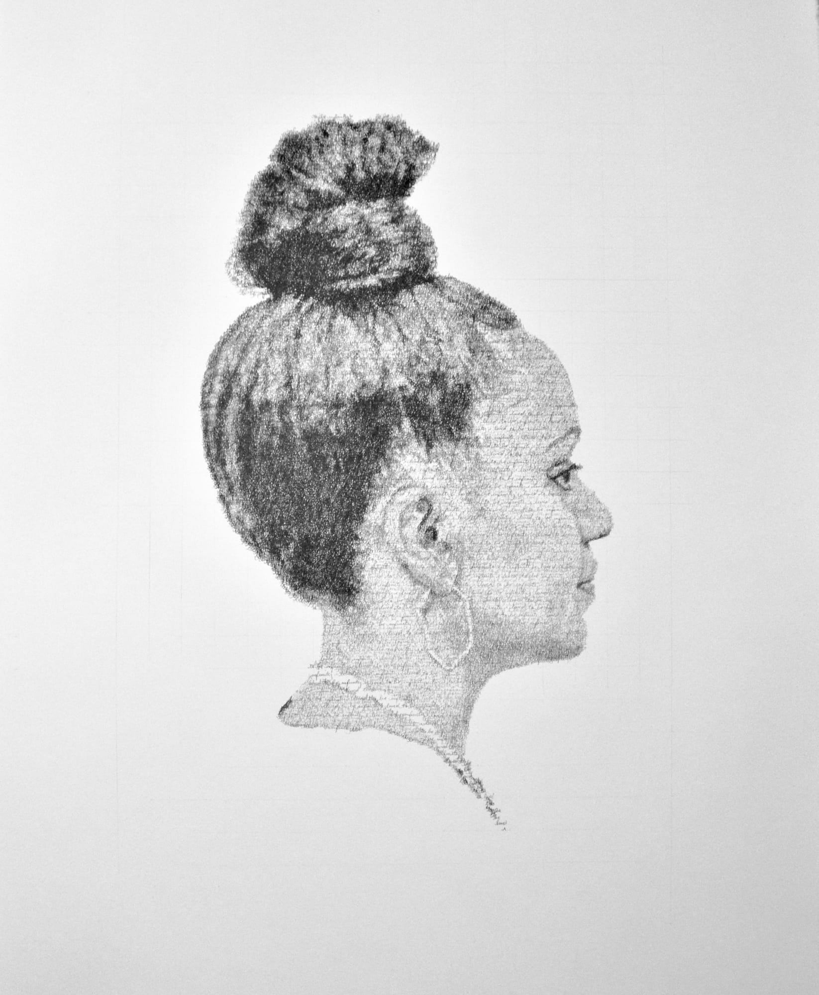 Kenturah Davis Nes (from Infinity Series), 2016 hand-written text of graphite on paper 30 x 26 in.