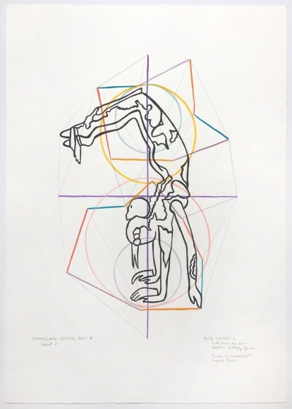 Saya Woolfalk ChimaClouds Crystal Body A: Export 2, 2017 gouache, watercolor, colored pencil, and graphite on paper 23.75 x 17.24 inches