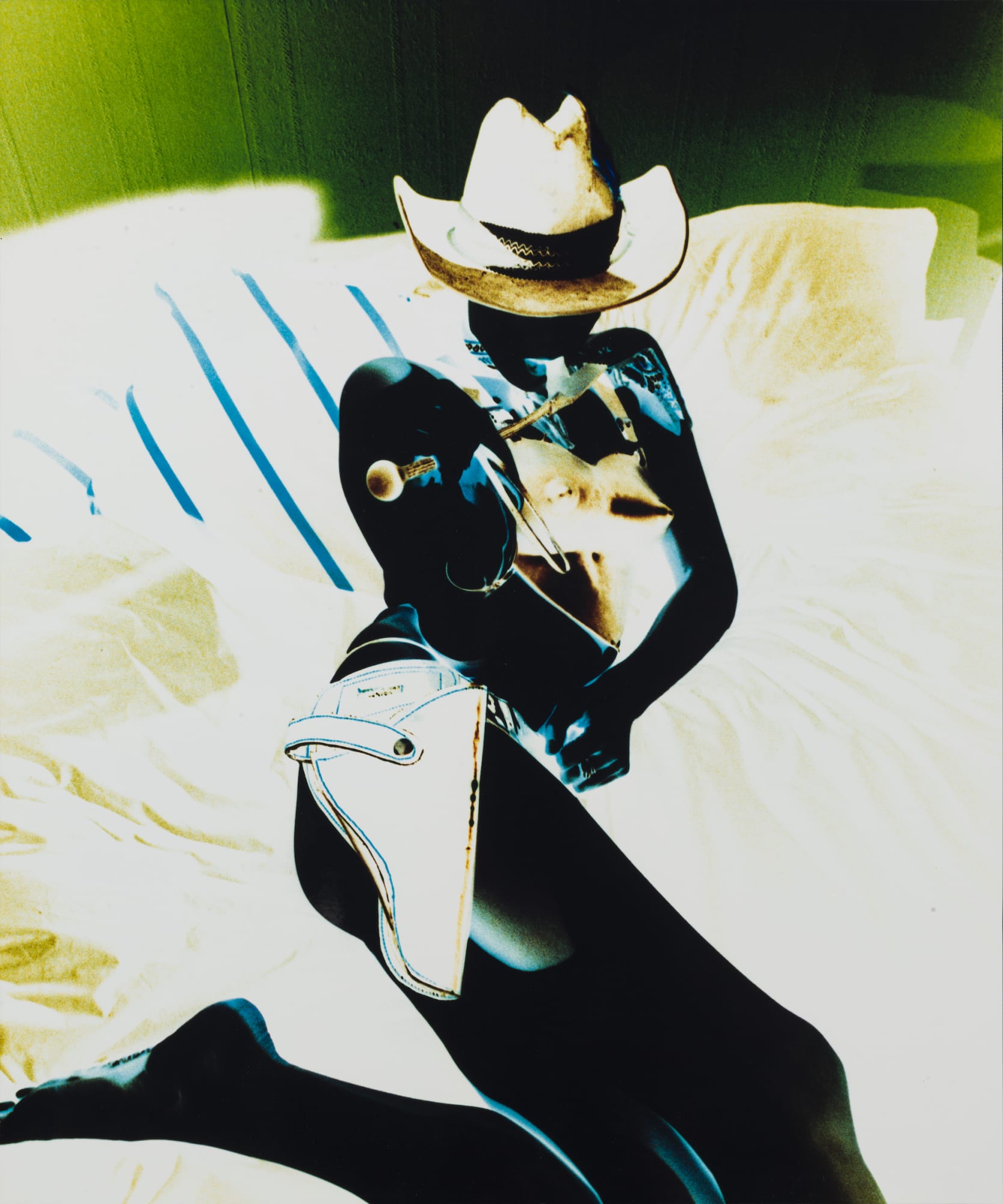 Lola Flash Cow Girl (Cross Colour Series), c. 1994 signed on authenticity placard provided by artist chromogenic print 24 x 20 in