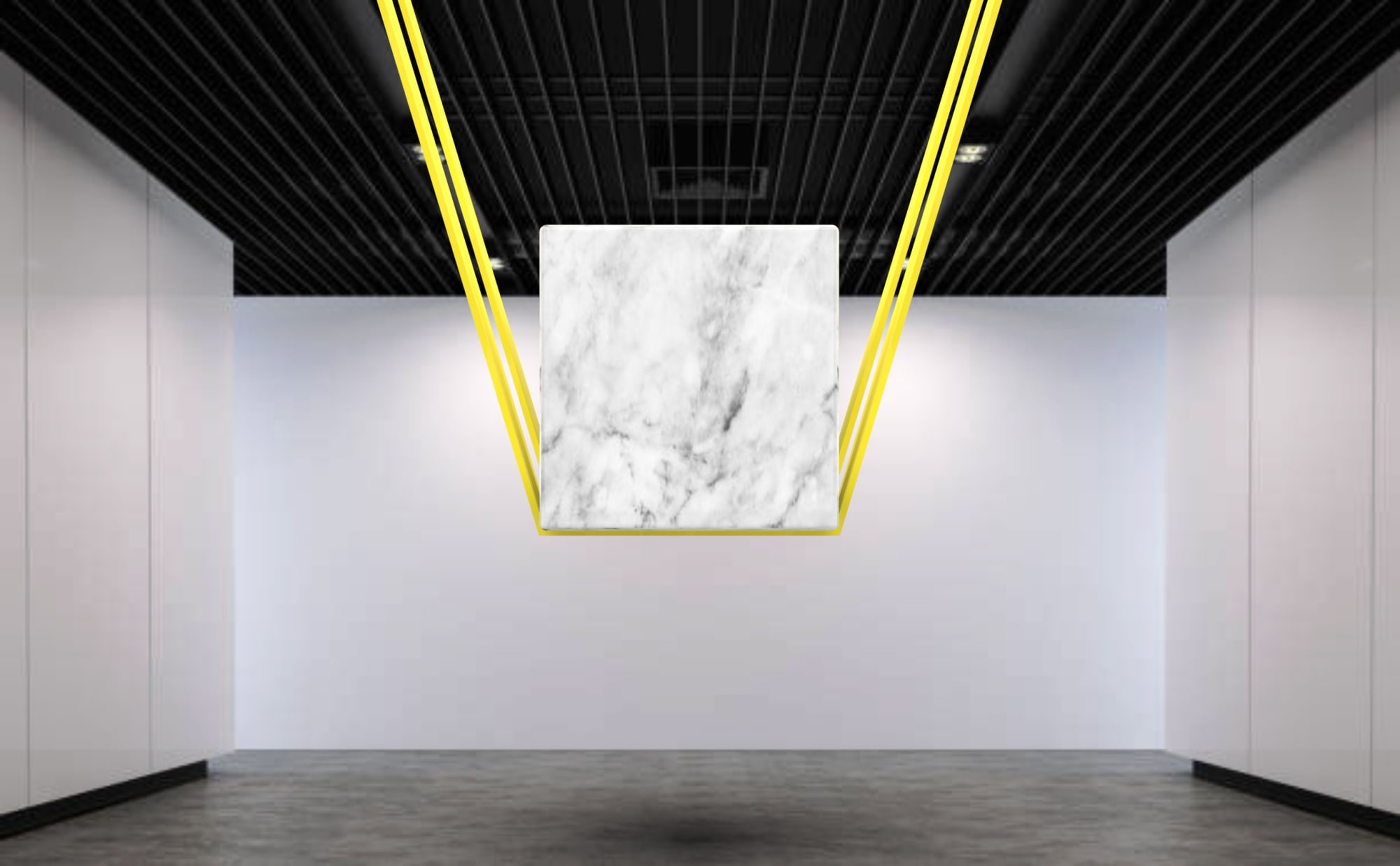 Suspended Marble Tension Sculpture