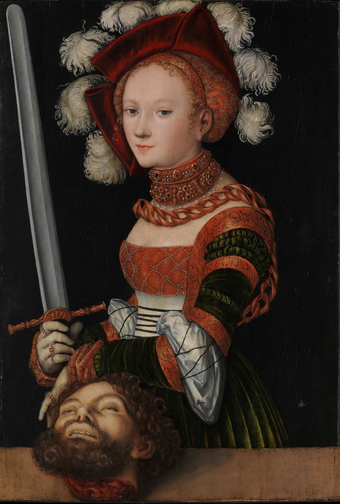 Lucas Cranach der Ältere Judit mit dem Haupt des Holofernes, um 1530.
