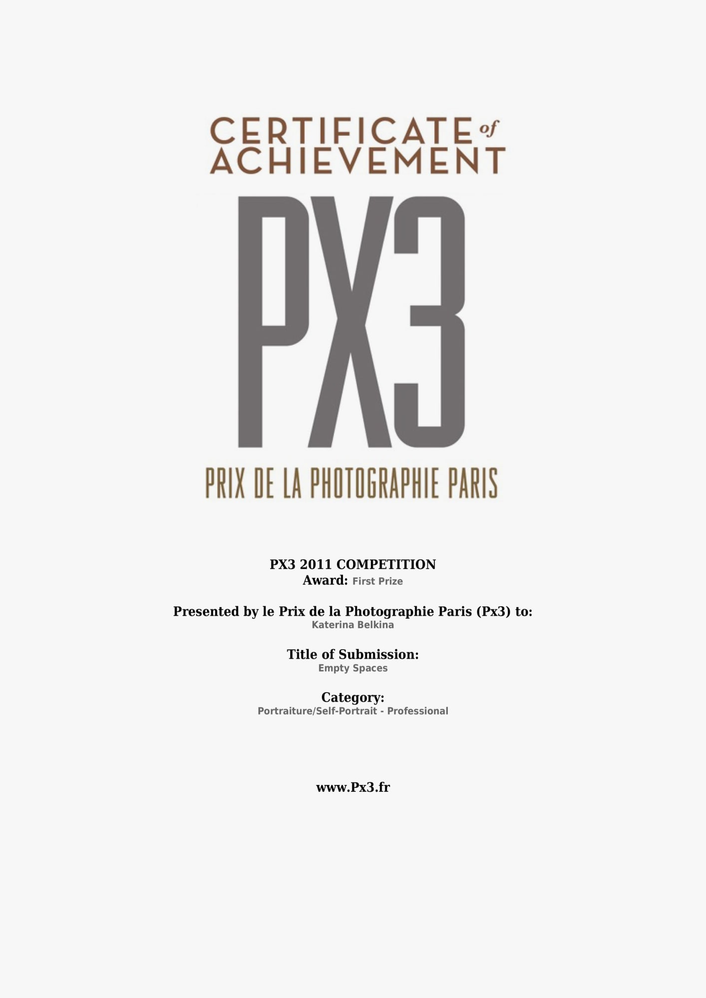 PX3 Prix de la Photographie Paris 2011