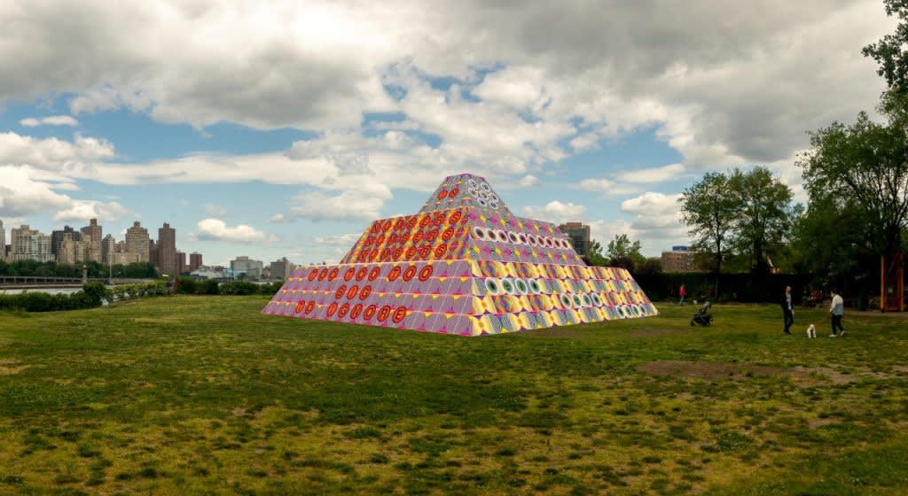 Rendering of Because Once You Enter My House, It Becomes Our House at Socrates Sculpture Park, Queens, NY.