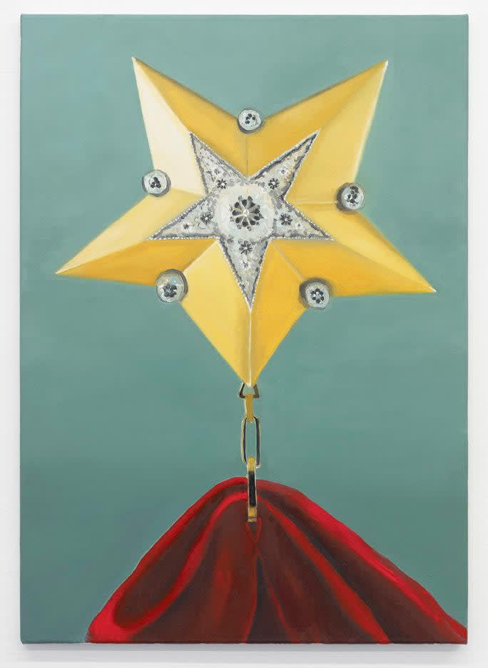 Katrin Plavcak, "Militarismus" (2012), oil on canvas, 70x50cm